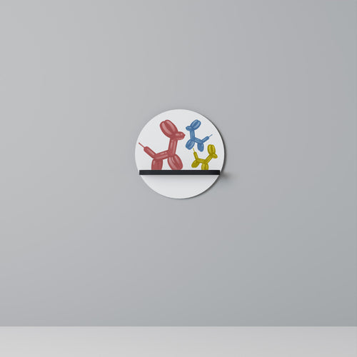 CHILDHOOD MEMORY Rundes Kunstregal in Schwarz