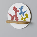 CHILDHOOD MEMORY Rundes Kunstregal in Eiche-Optik