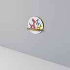 CHILDHOOD MEMORY Rundes Kunstregal in Eiche-Optik