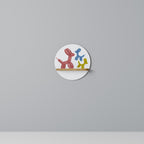 CHILDHOOD MEMORY Rundes Kunstregal in Eiche-Optik