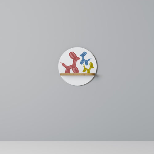 CHILDHOOD MEMORY Rundes Kunstregal in Eiche-Optik