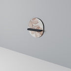 AUTUMN FRAGILITY Oval Art Shelf In Black Finish