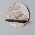 AUTUMN FRAGILITY Rundes Kunstregal in Schwarz