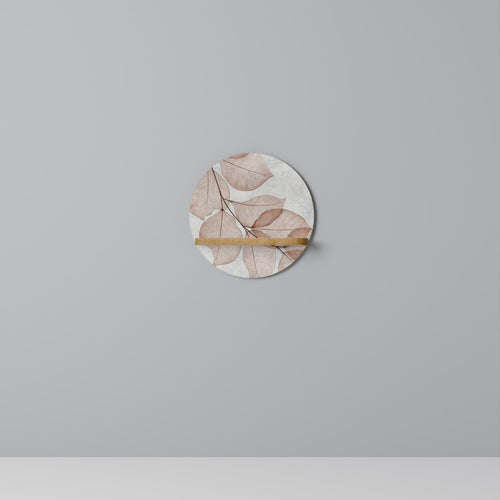 AUTUMN FRAGILITY Rundes Kunstregal in Eiche-Optik