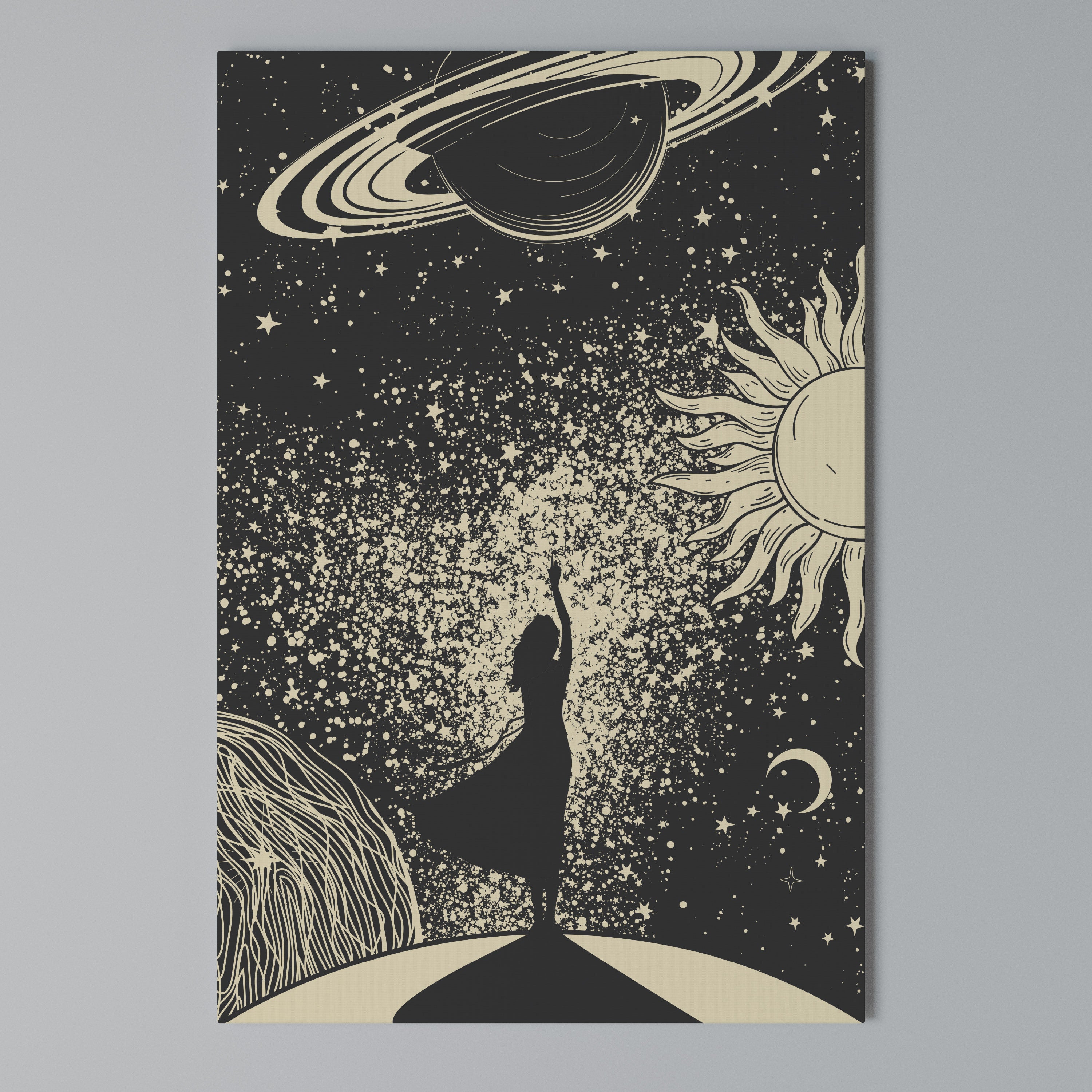 MYSTIC UNIVERSE Vertical Canvas Print