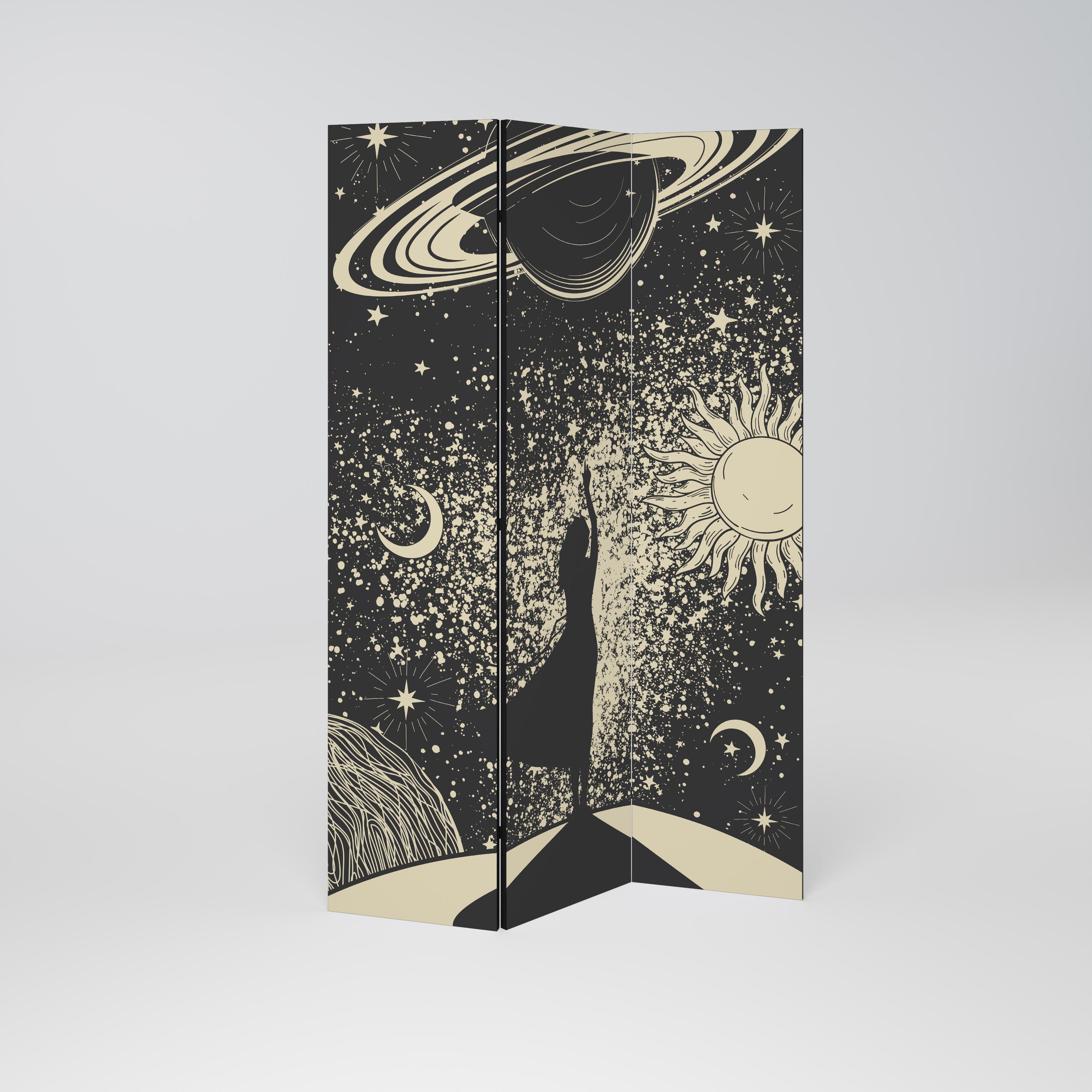 MYSTIC UNIVERSE Dekorativer 3-teiliger Raumteiler