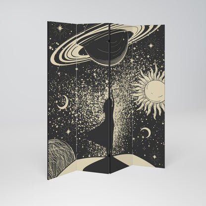MYSTIC UNIVERSE 4-teiliger Paravent