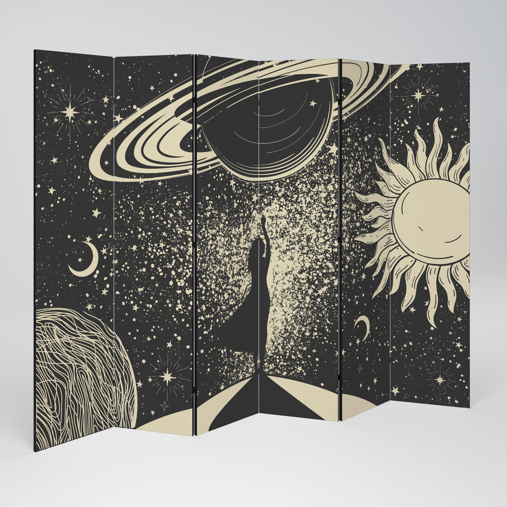 MYSTIC UNIVERSE Decorative 6-Panel Room Divider