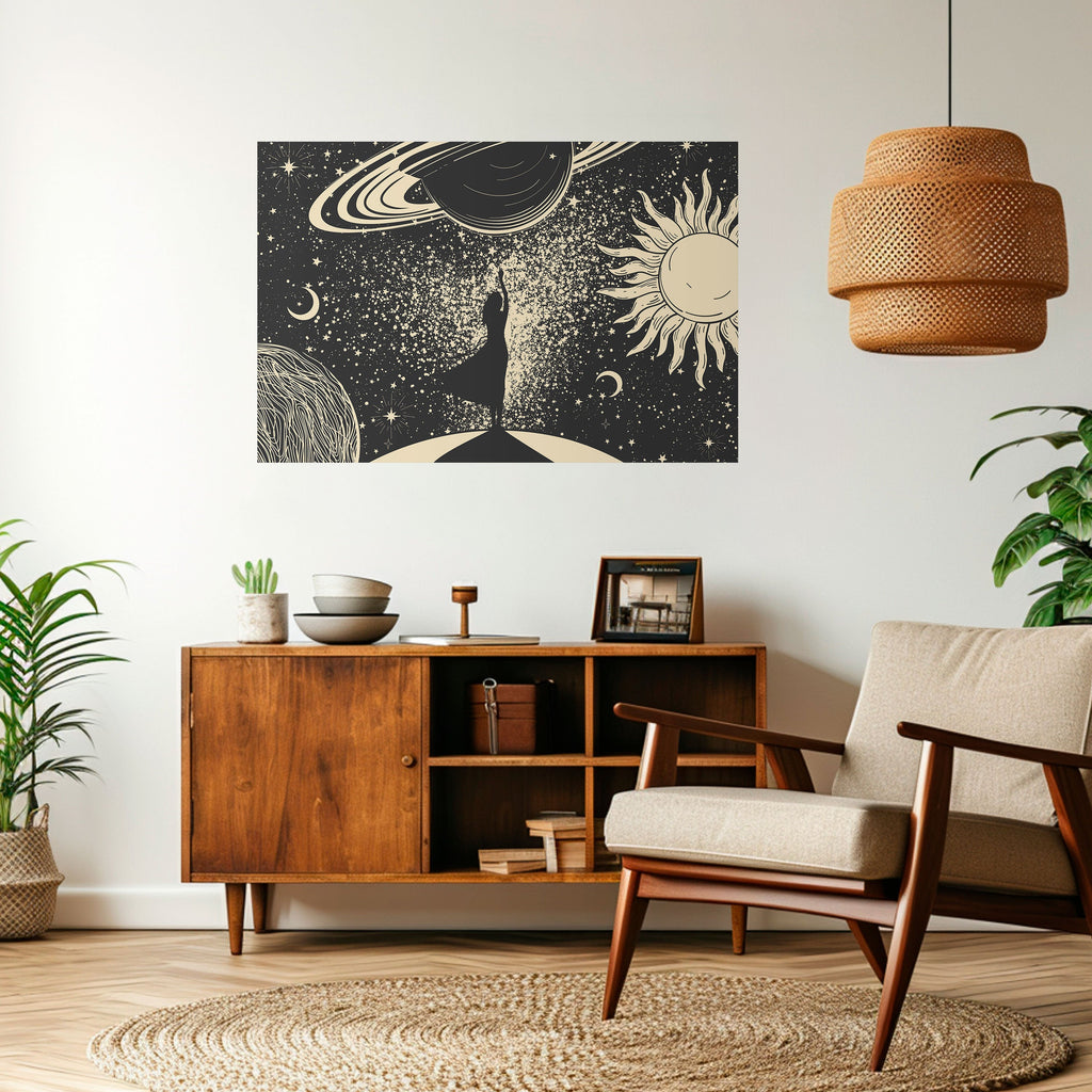 MYSTIC UNIVERSE Peel and Stick Horizontal Poster