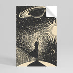 MYSTIC UNIVERSE Selbstklebendes Poster - Hochformat