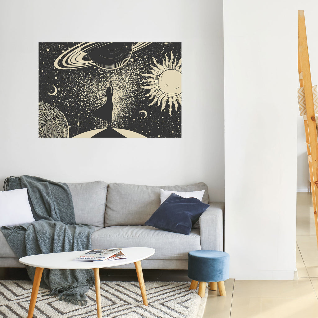 MYSTIC UNIVERSE Peel and Stick Horizontal Poster