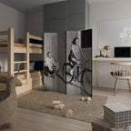 HAPPY JOURNEY Decorative 4-Panel Room Divider