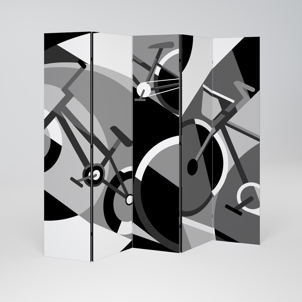 BIKE ENERGY Decorative 5-Panel Room Divider