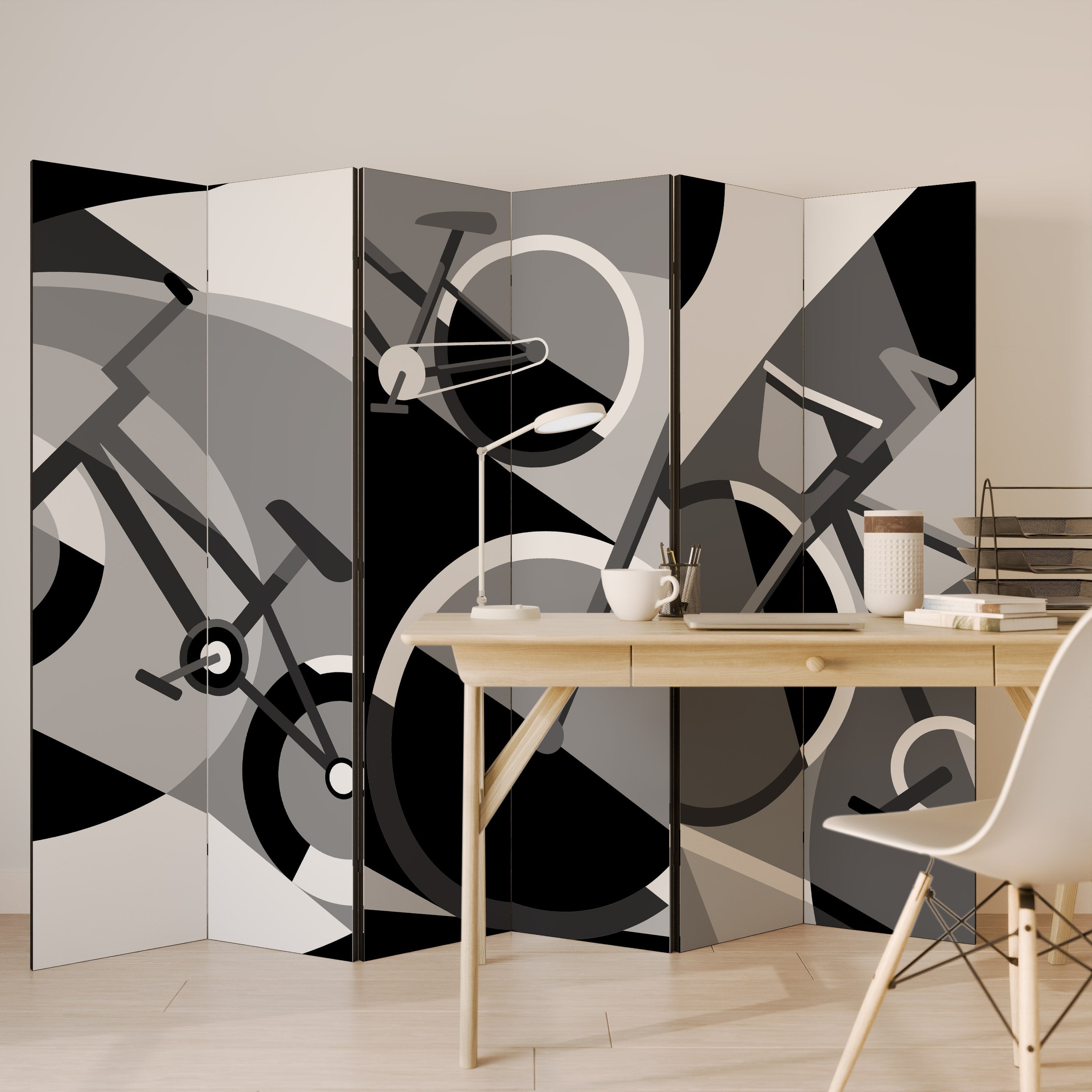 BIKE ENERGY Decorative 6-Panel Room Divider