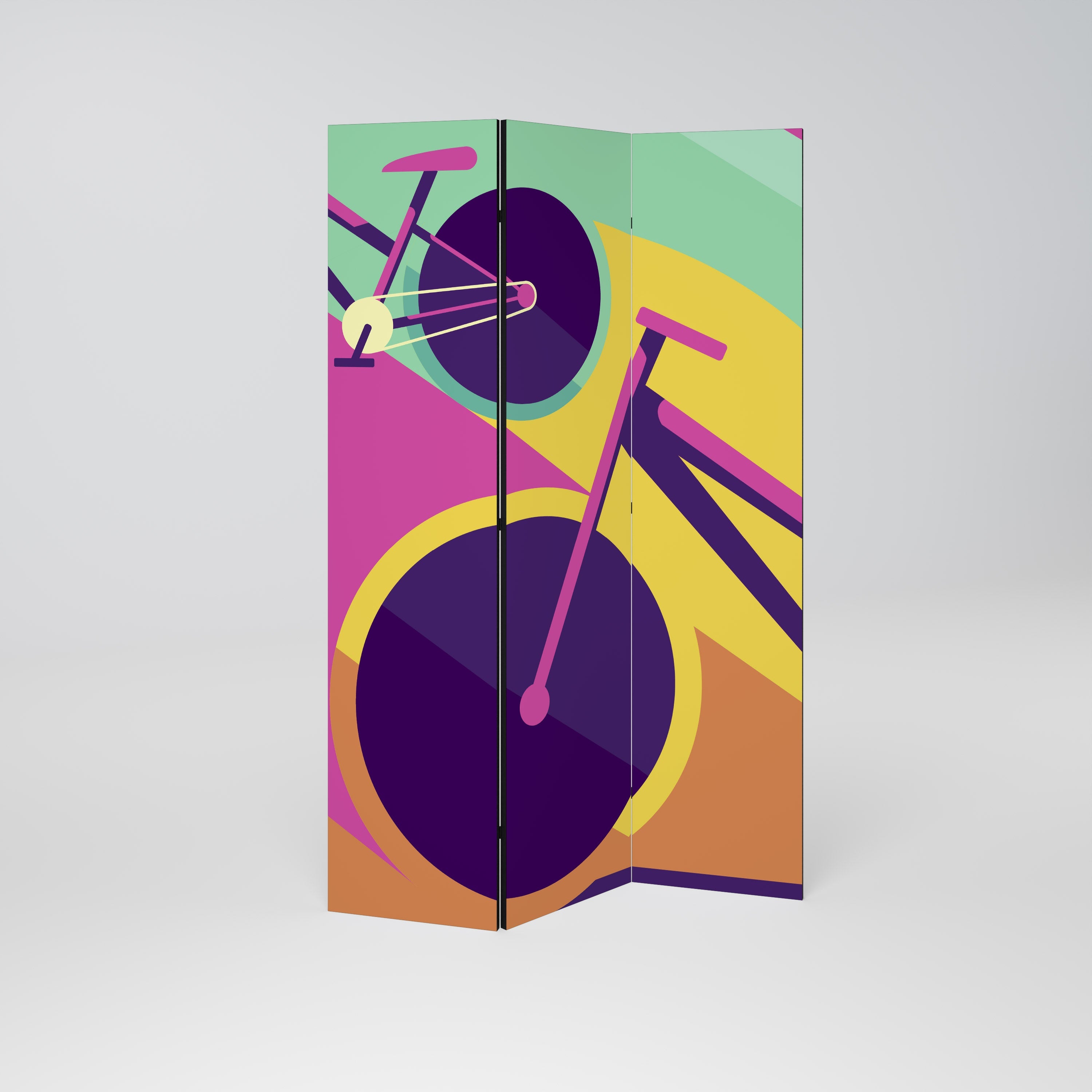 BIKE DREAMS Dekorativer 3-teiliger Raumteiler