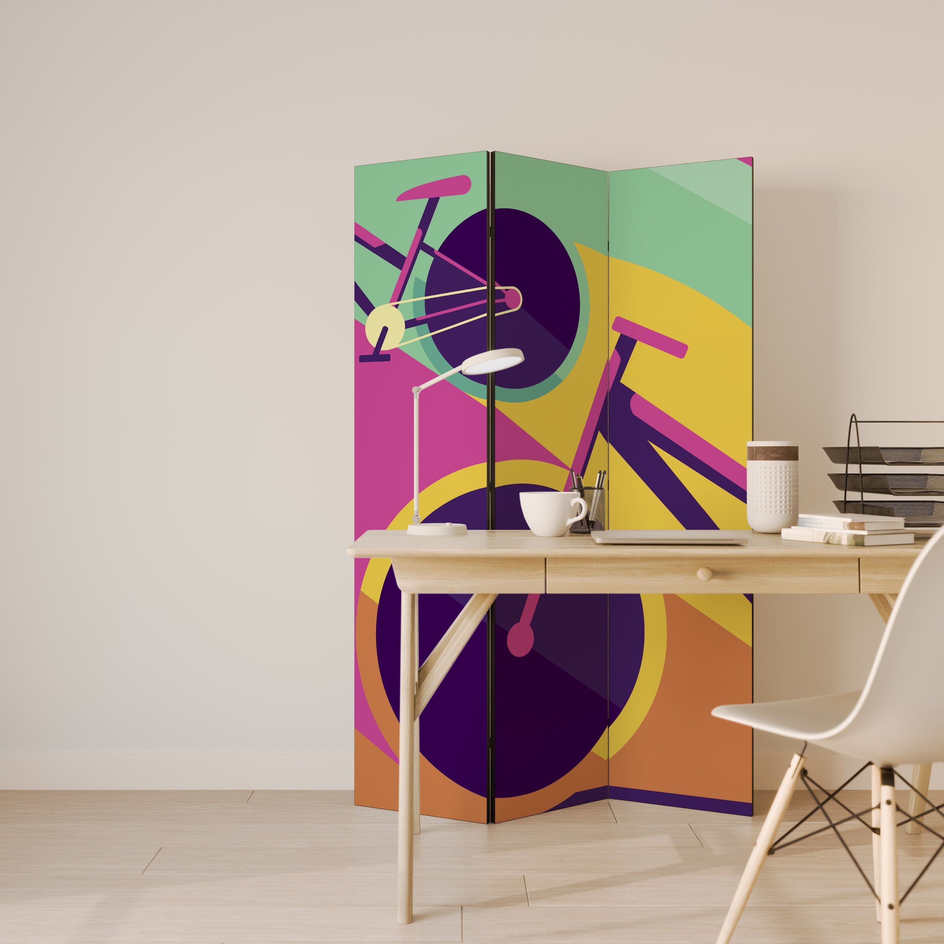 BIKE DREAMS Dekorativer 3-teiliger Raumteiler