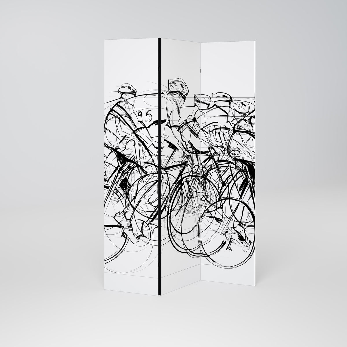 CYCLING COMPETITION 3-teiliger Paravent
