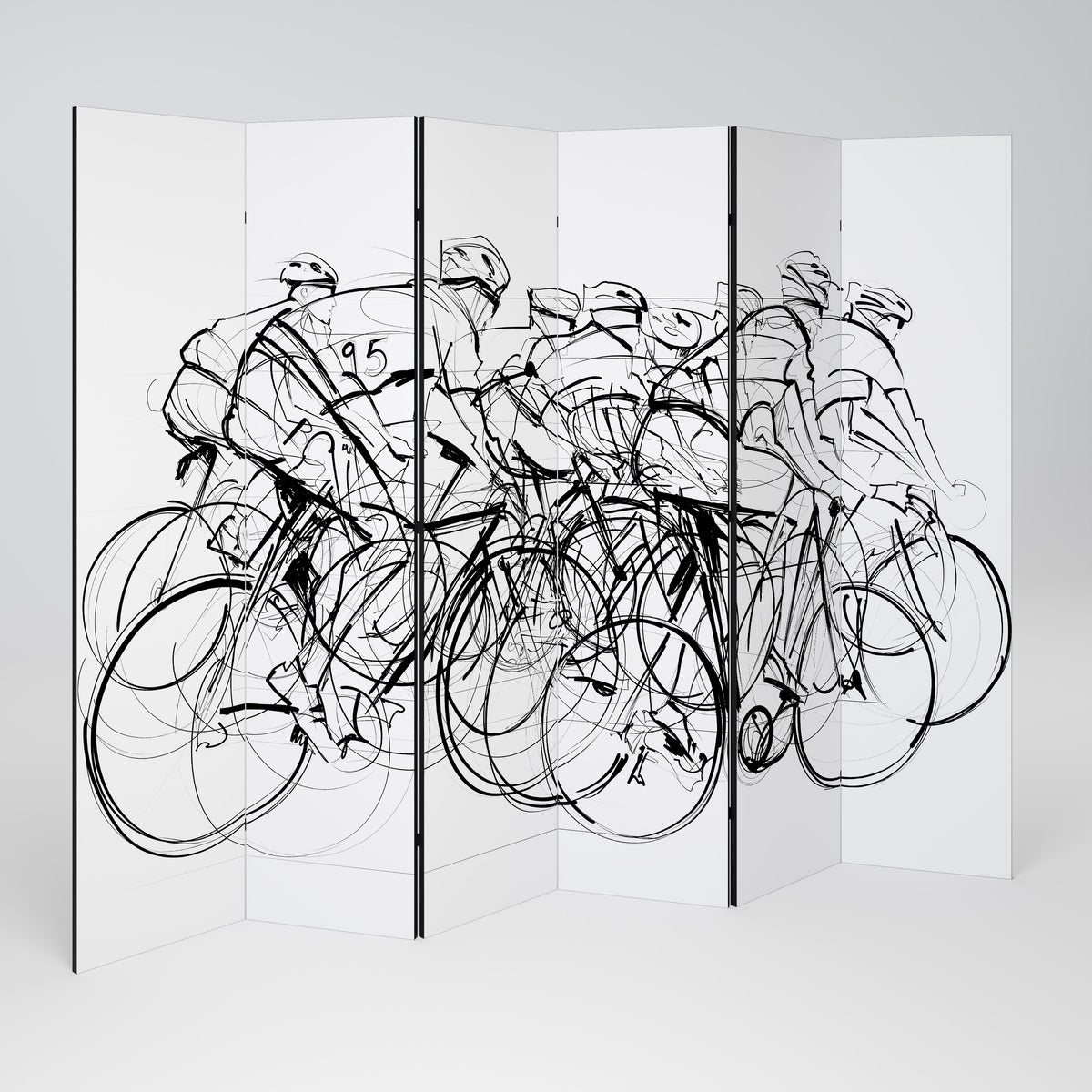 CYCLING COMPETITION 6-teiliger Paravent