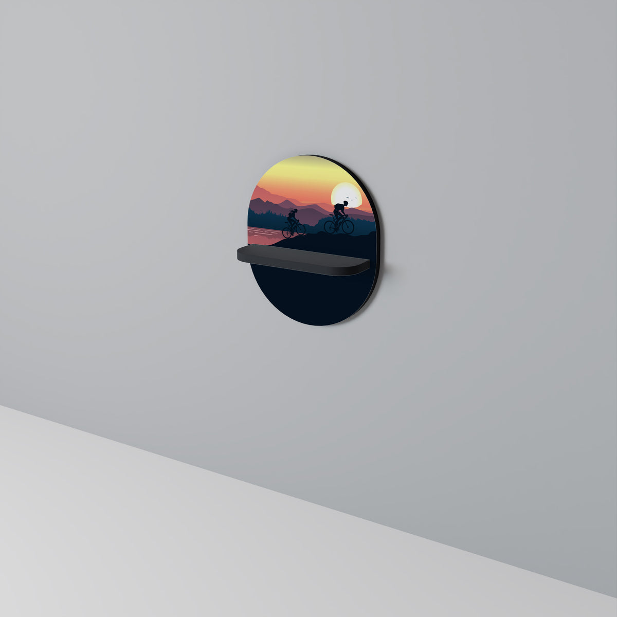 CYCLING HORIZON Dekoratives Wandregal