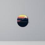 CYCLING HORIZON Oval Art Shelf In Black Finish