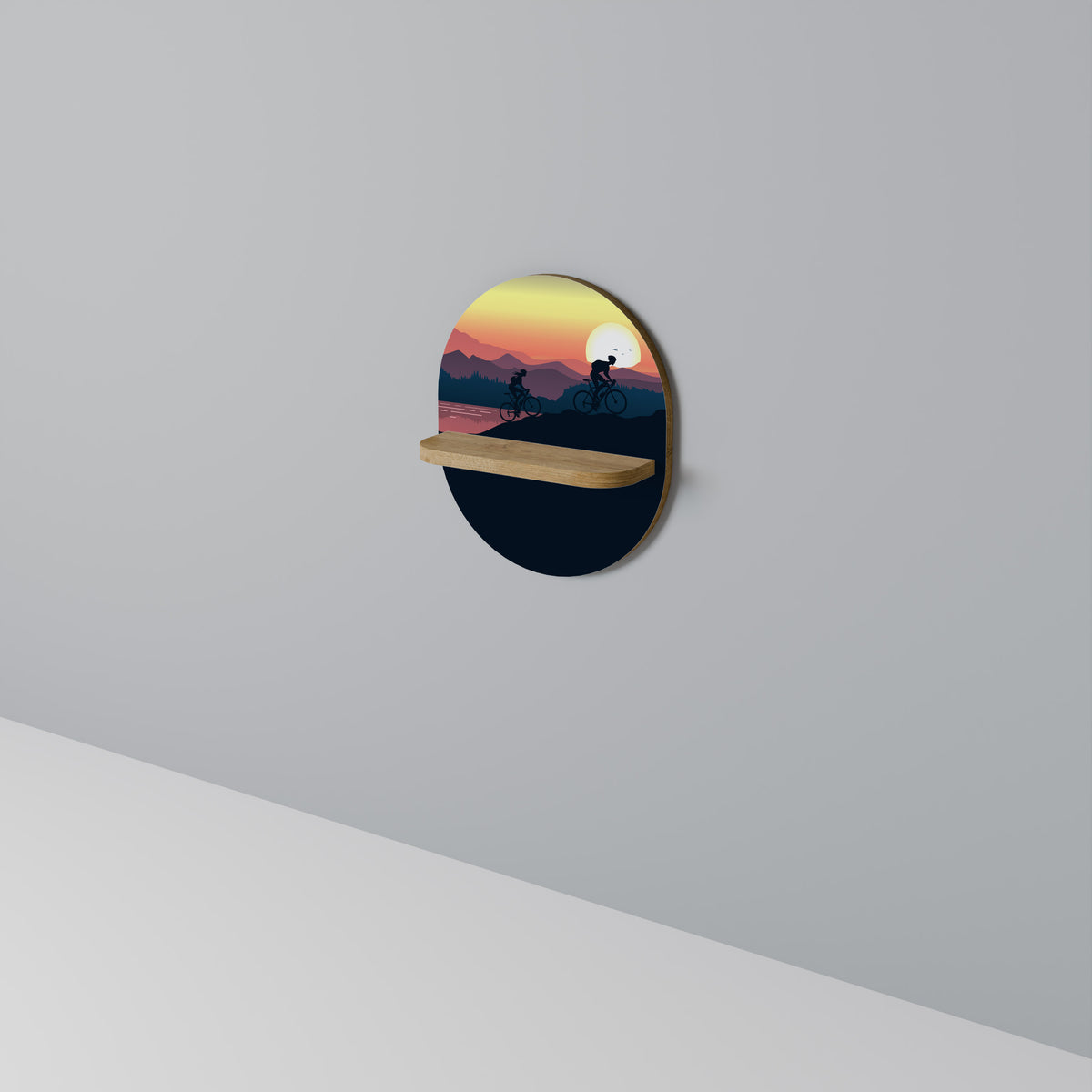 CYCLING HORIZON Dekoratives Wandregal