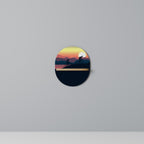 CYCLING HORIZON Ovales Kunstregal in Eiche-Optik