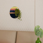 CYCLING HORIZON Ovales Kunstregal in Eiche-Optik