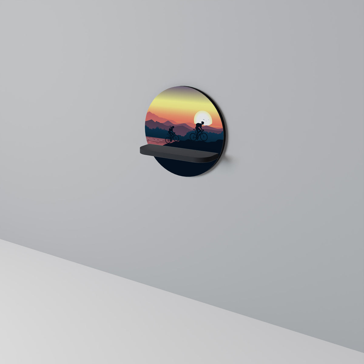 CYCLING HORIZON Dekoratives Wandregal