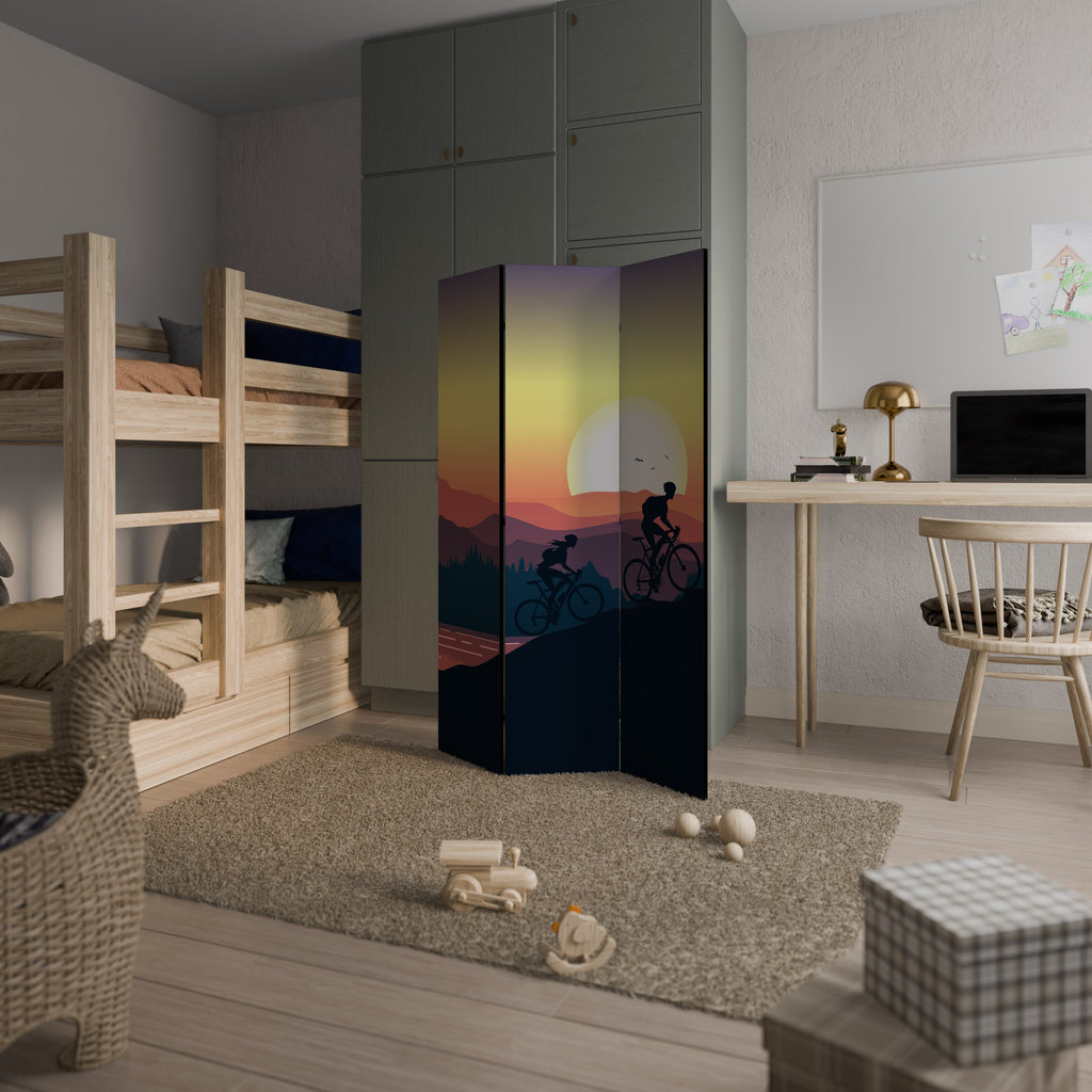 CYCLING HORIZON Dekorativer 3-teiliger Raumteiler