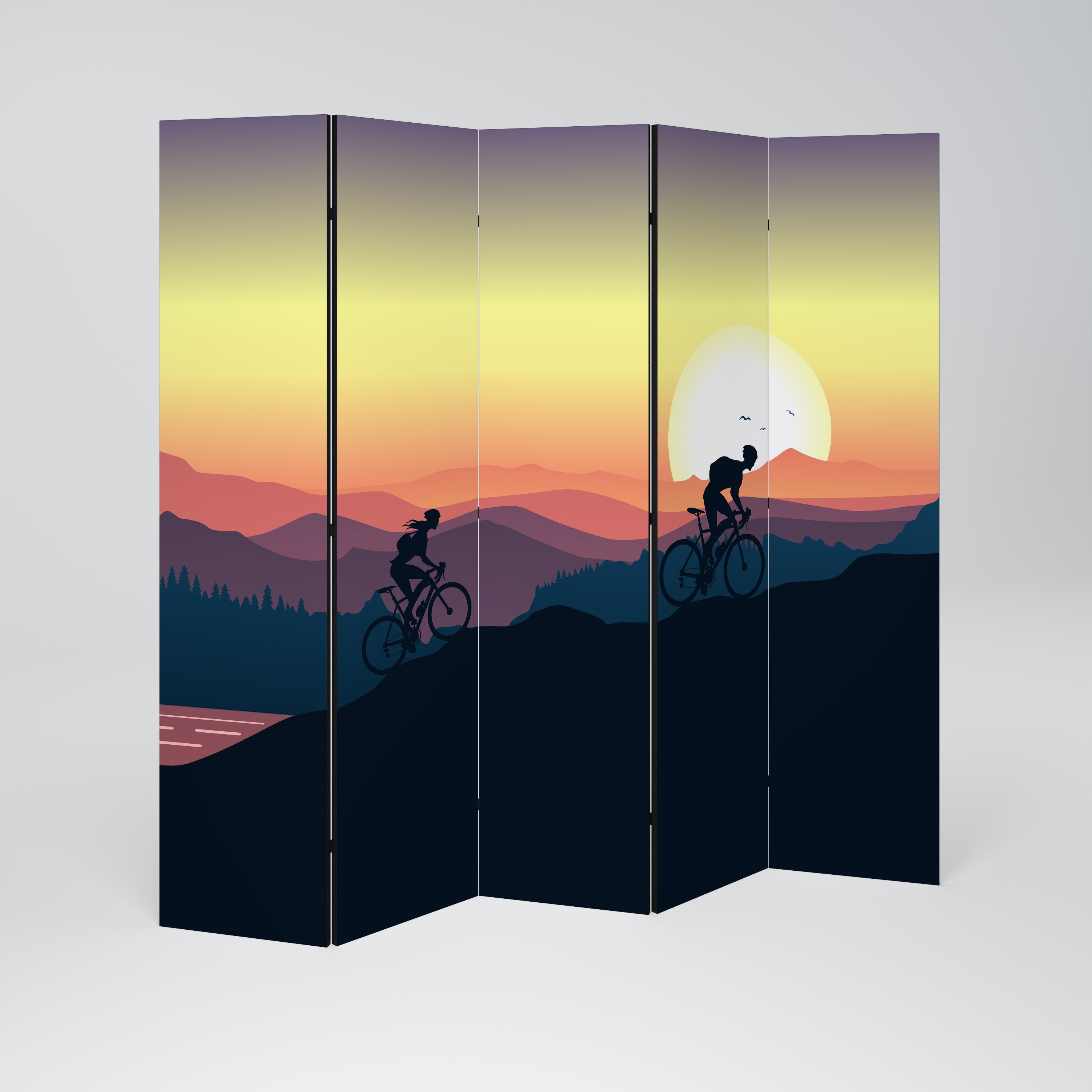 CYCLING HORIZON 5-teiliger Paravent