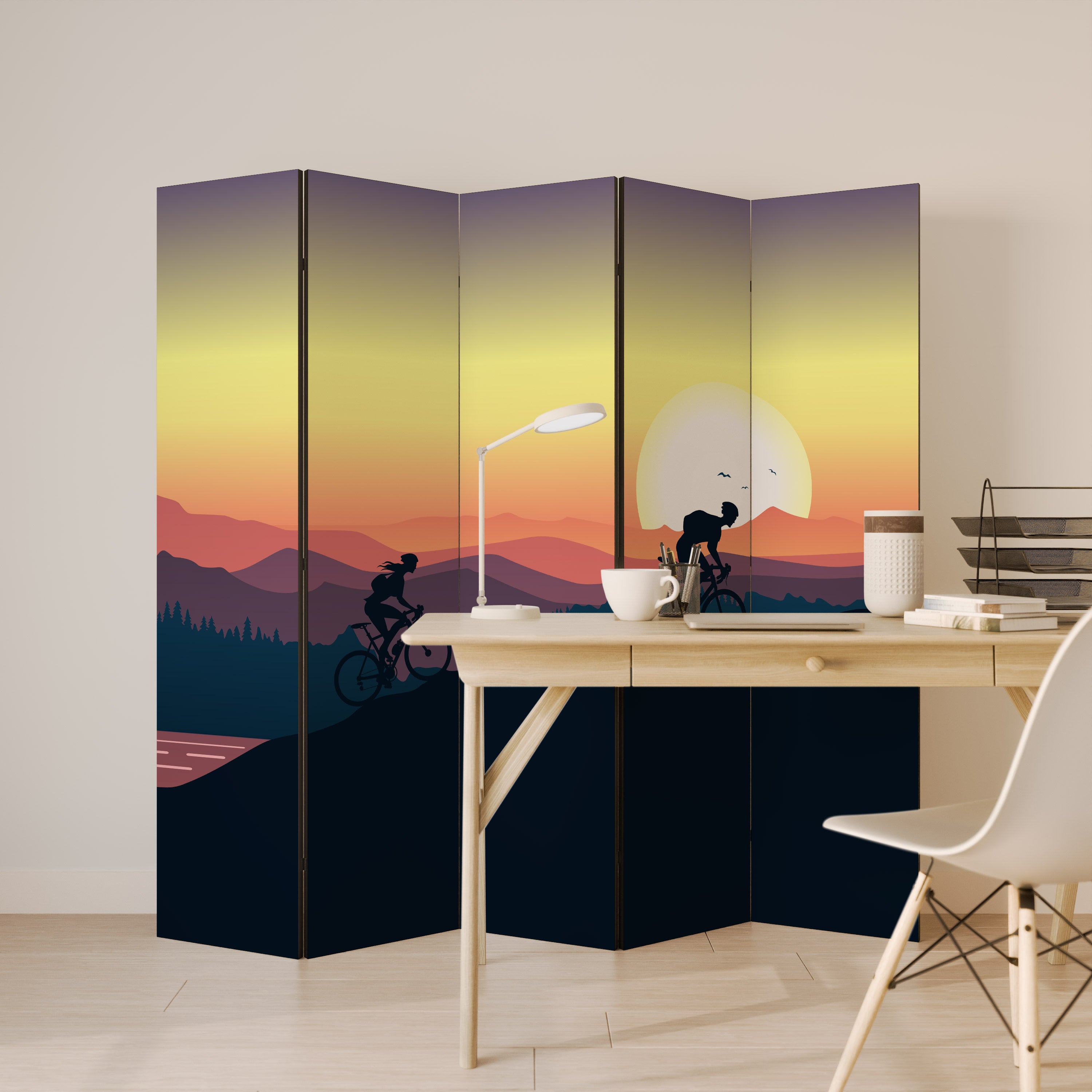 CYCLING HORIZON 5-teiliger Paravent