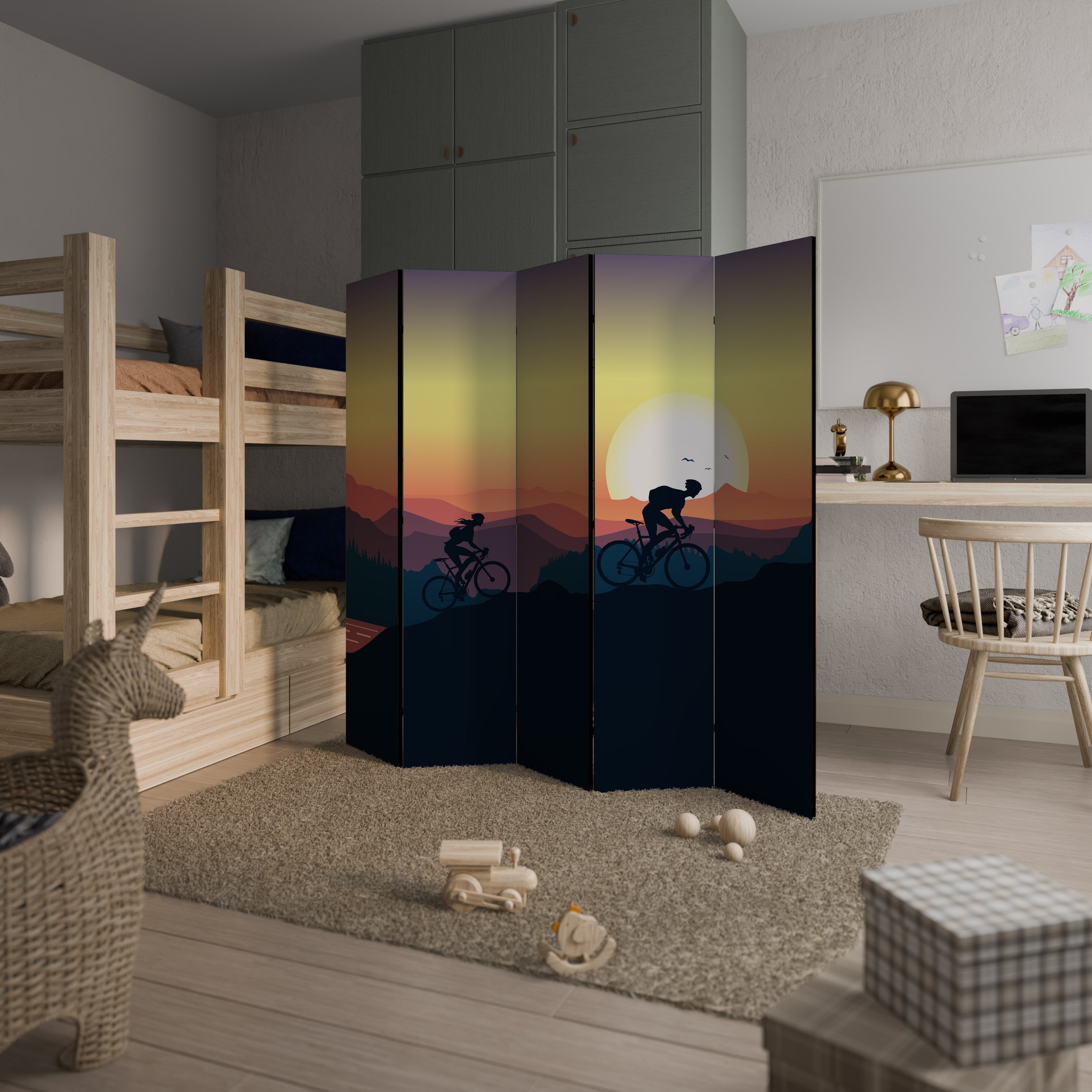 CYCLING HORIZON 5-teiliger Paravent