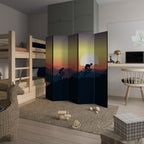 CYCLING HORIZON Dekorativer Paravent - 5-teilig