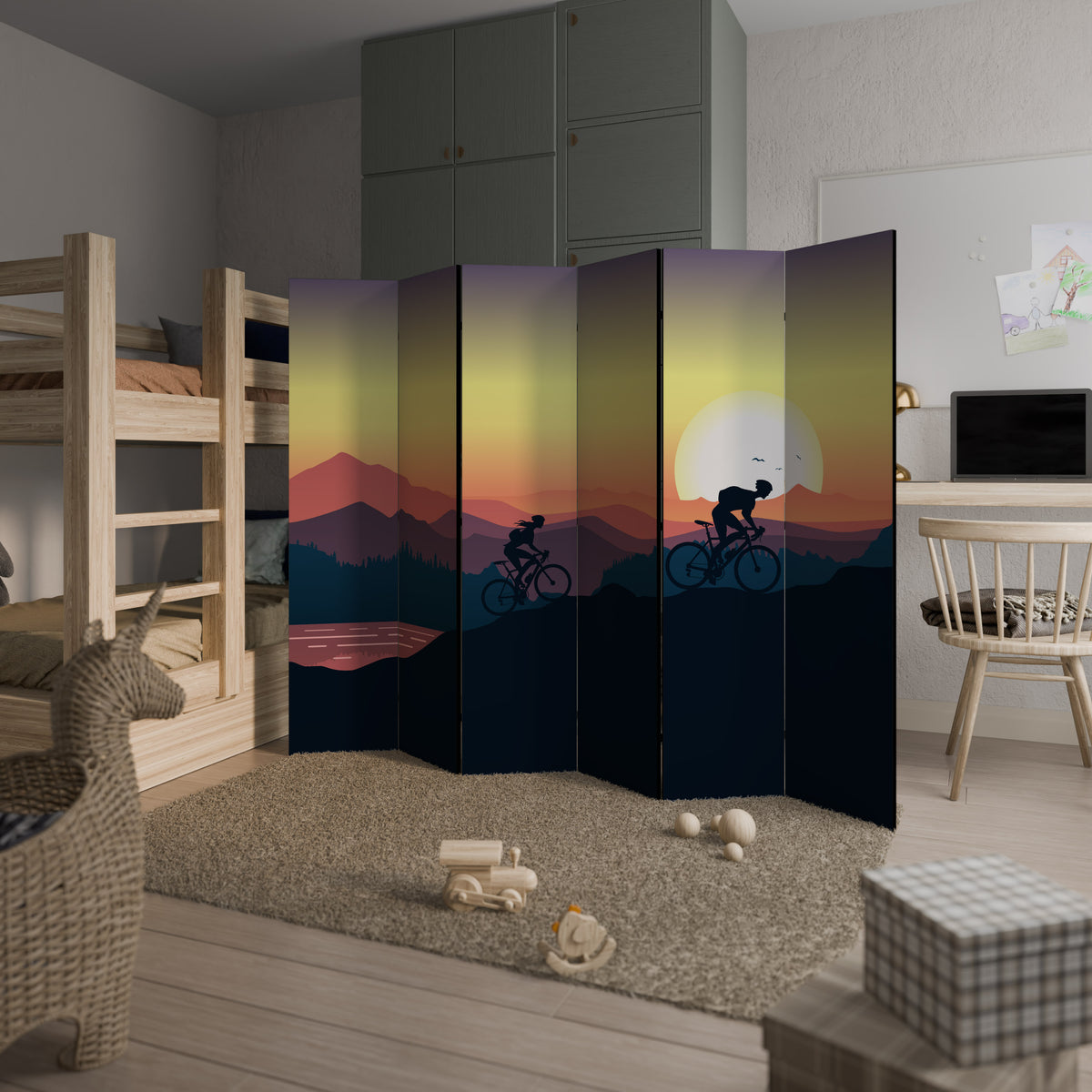 CYCLING HORIZON 6-teiliger Paravent