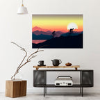 CYCLING HORIZON Peel and Stick Horizontal Poster