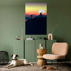 CYCLING HORIZON Selbstklebendes Poster - Hochformat