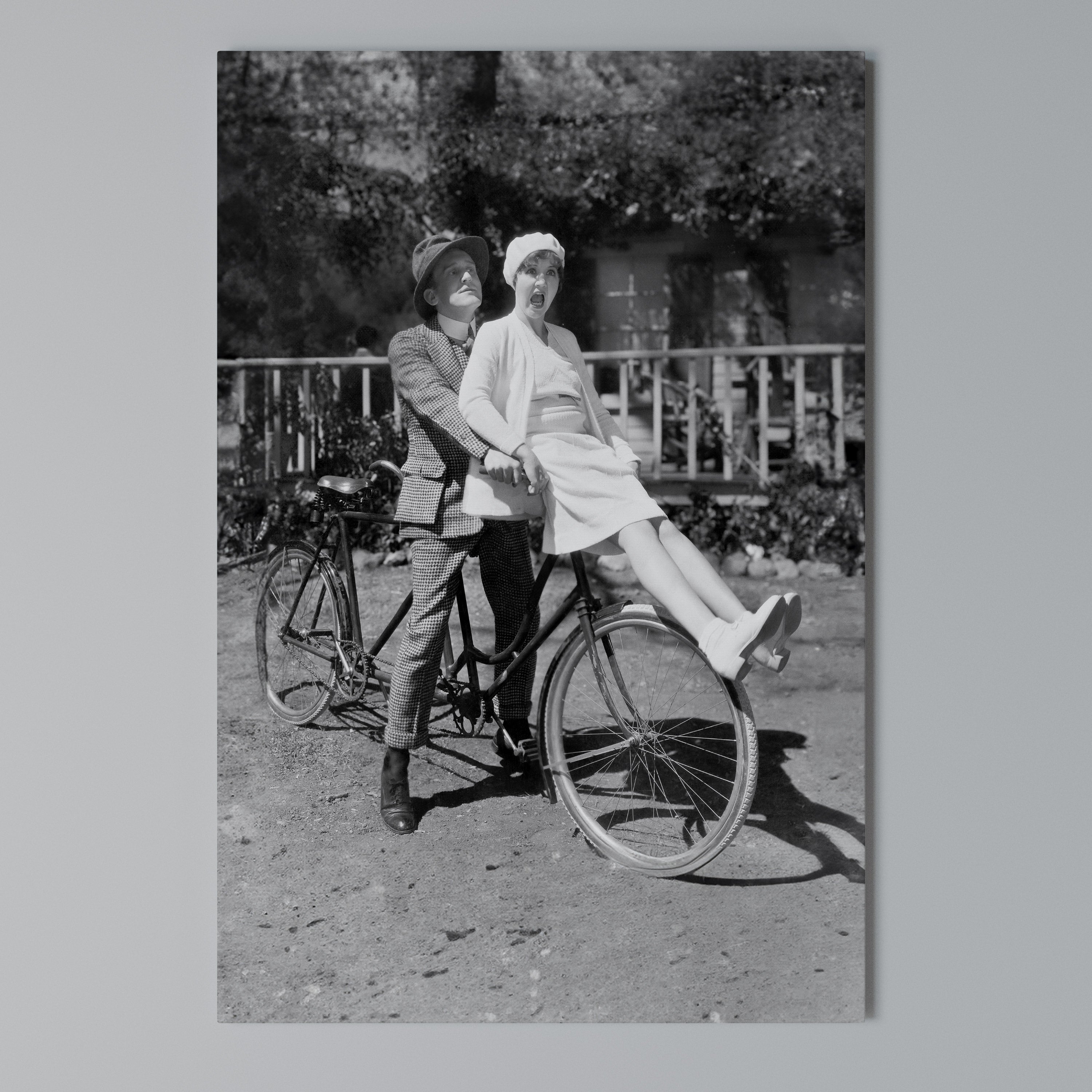 RIDING THROUGH TIME Vertical Canvas Print