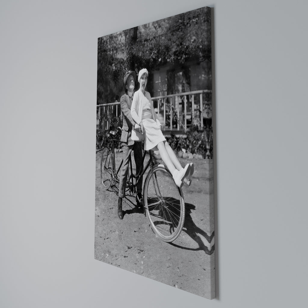RIDING THROUGH TIME Vertical Canvas Print