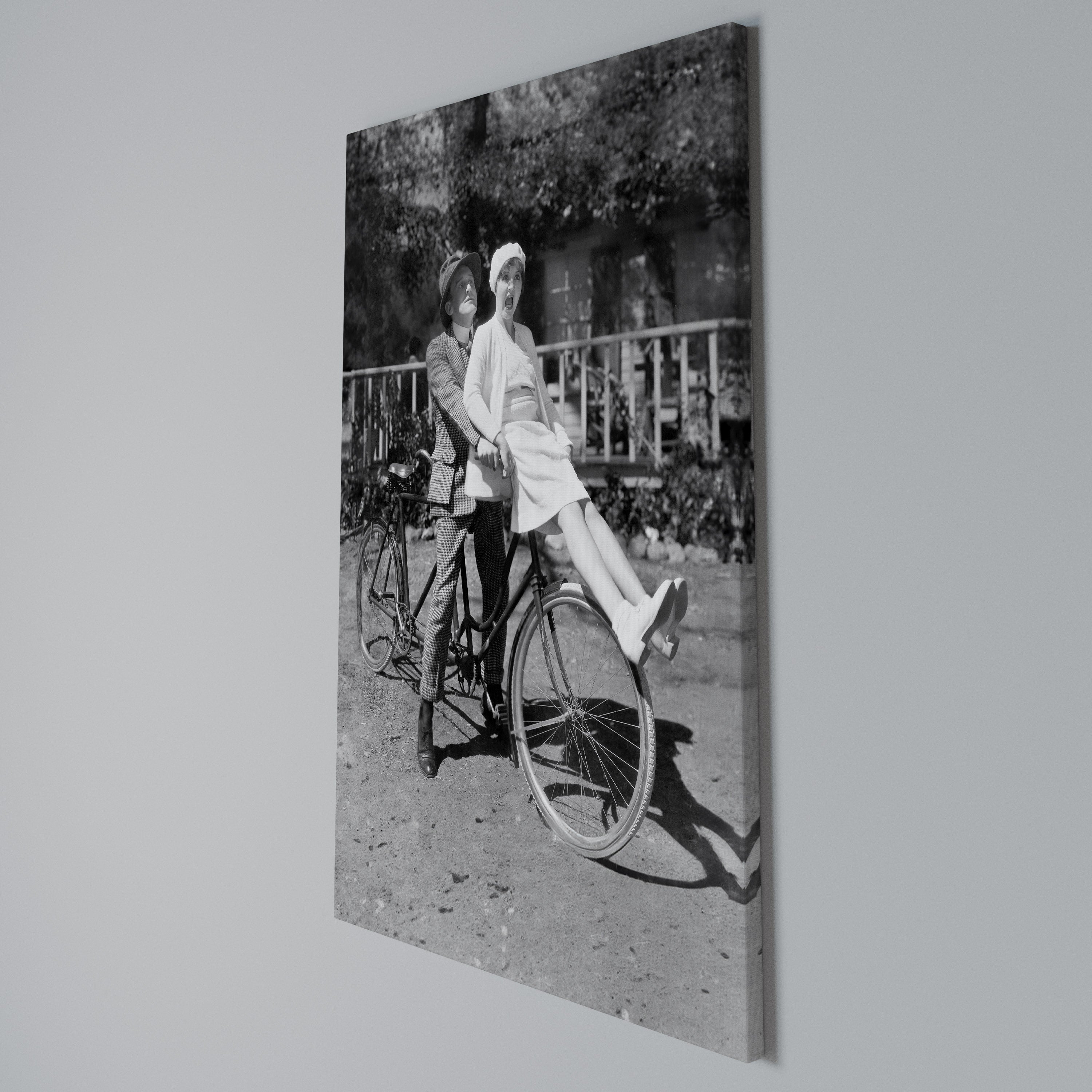 RIDING THROUGH TIME Vertical Canvas Print