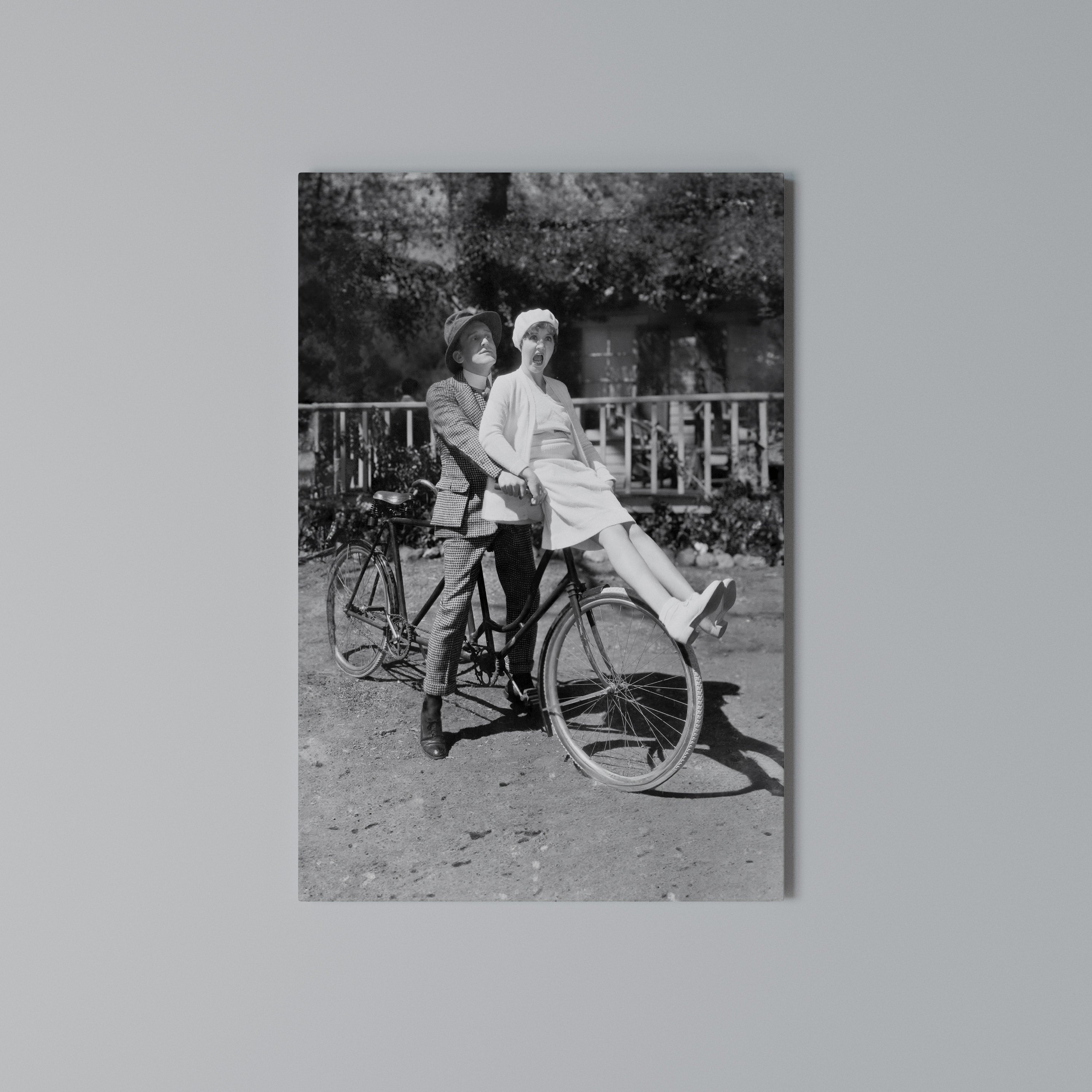 RIDING THROUGH TIME Vertical Canvas Print