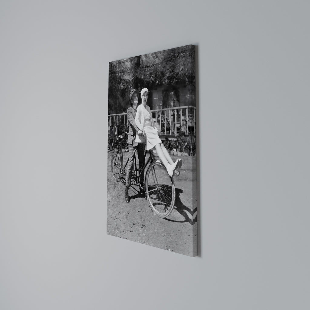 RIDING THROUGH TIME Vertical Canvas Print