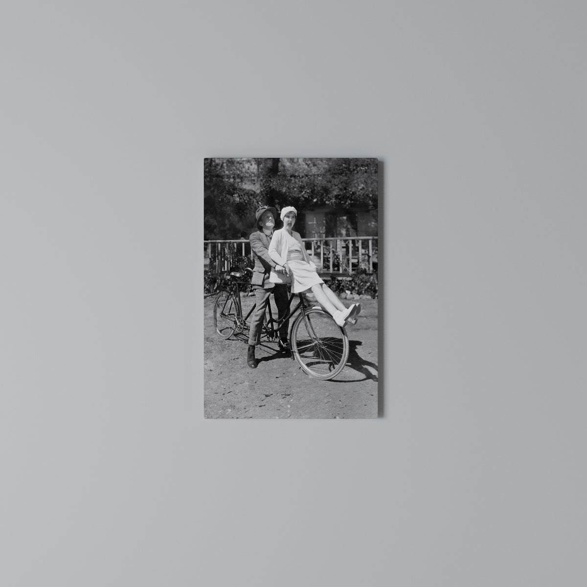 RIDING THROUGH TIME Vertical Canvas Print