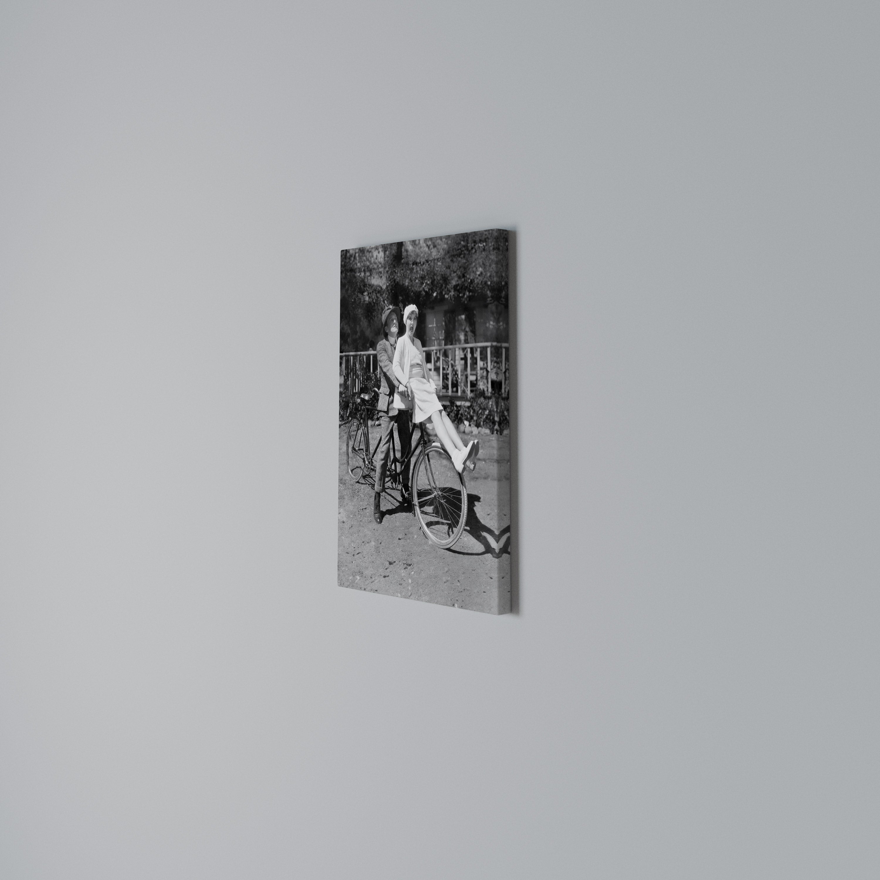 RIDING THROUGH TIME Vertical Canvas Print