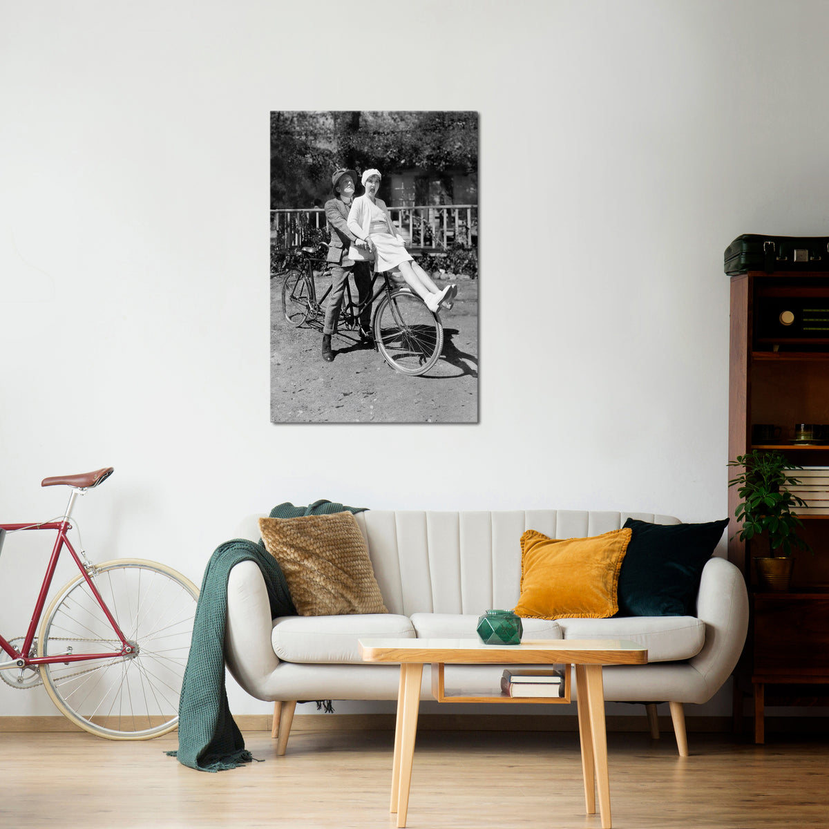 RIDING THROUGH TIME Vertical Canvas Print