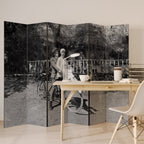 RIDING THROUGH TIME 6-Panel Room Divider