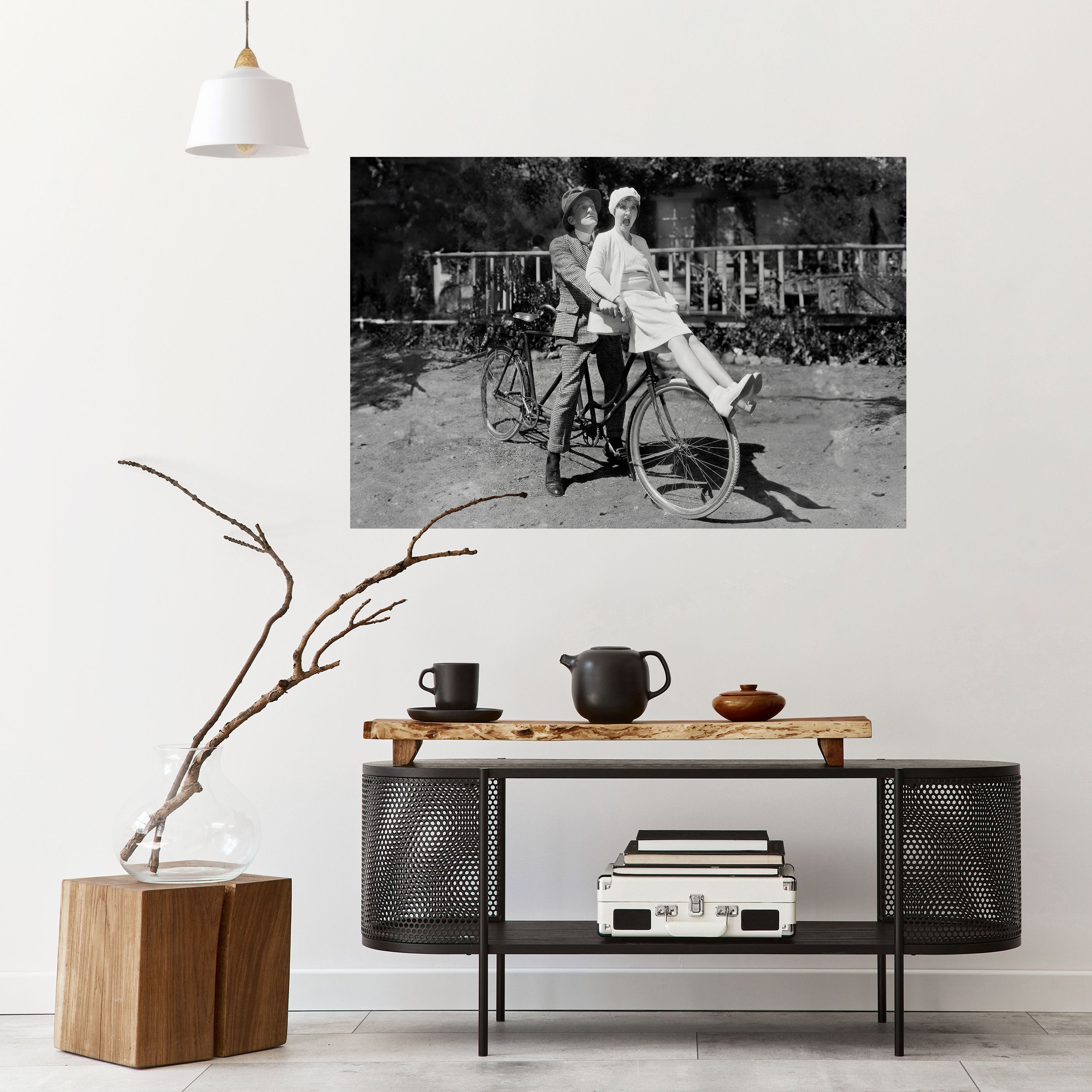 RIDING THROUGH TIME Selbstklebendes Horizontal-Poster