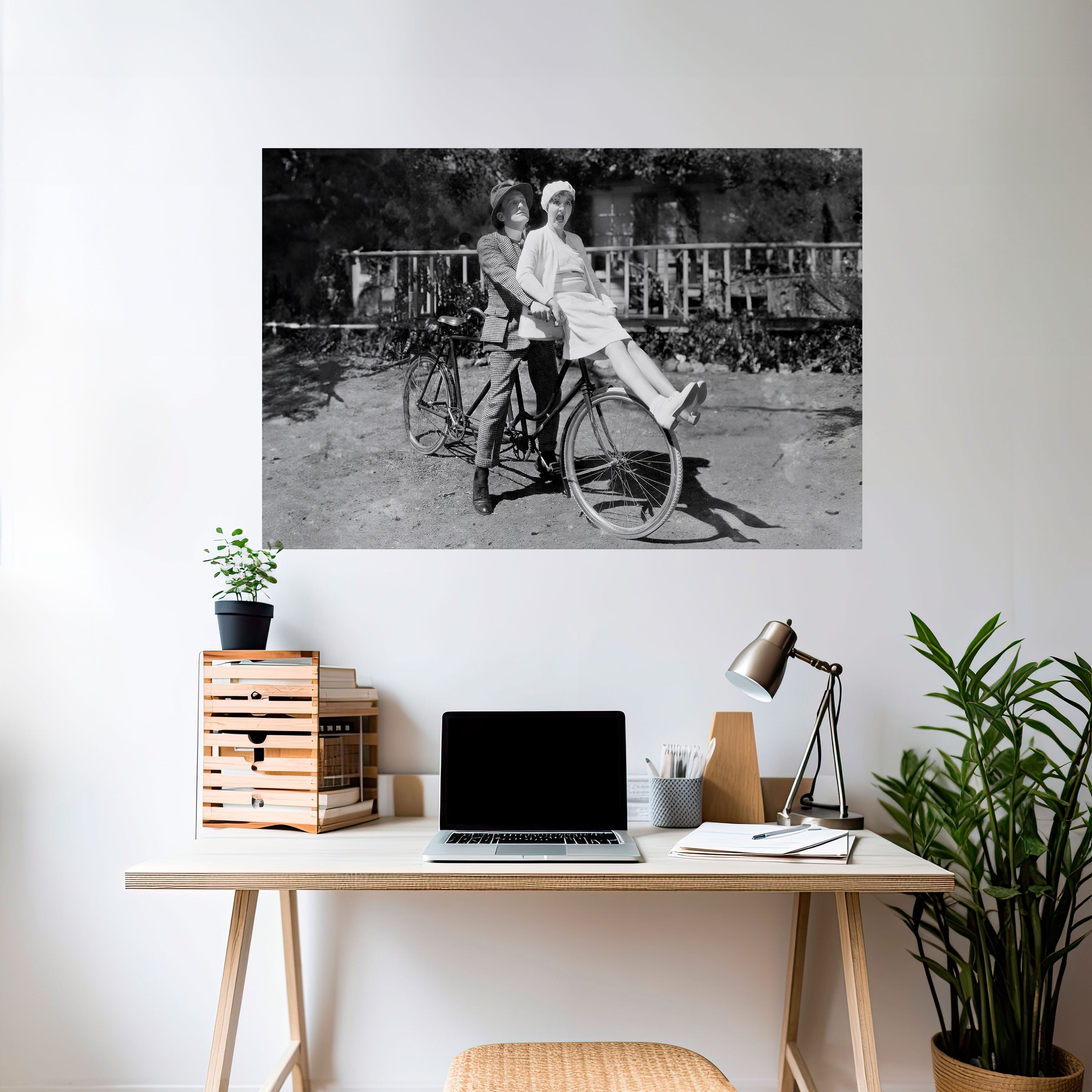 RIDING THROUGH TIME Selbstklebendes Horizontal-Poster