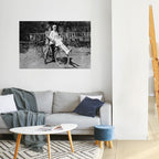 RIDING THROUGH TIME Selbstklebendes Horizontal-Poster