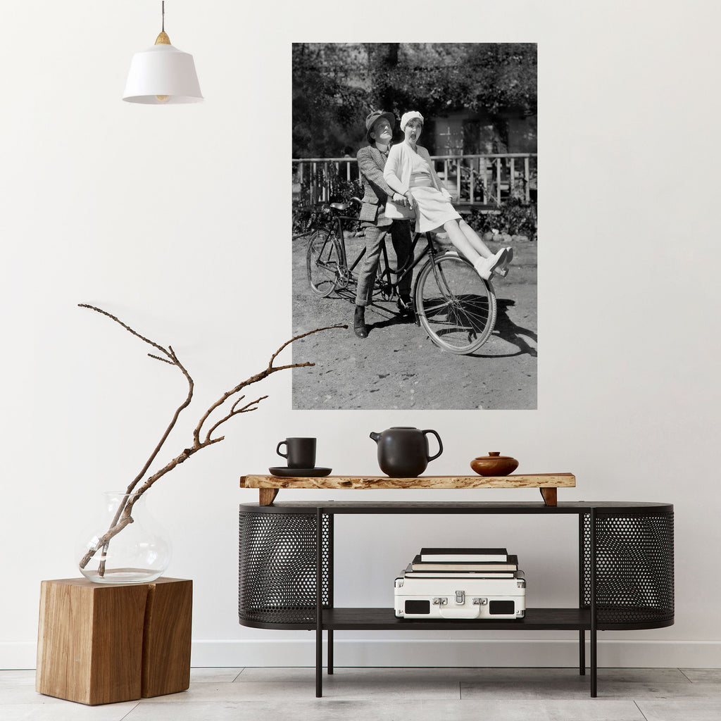 RIDING THROUGH TIME Peel and Stick Vertical Poster