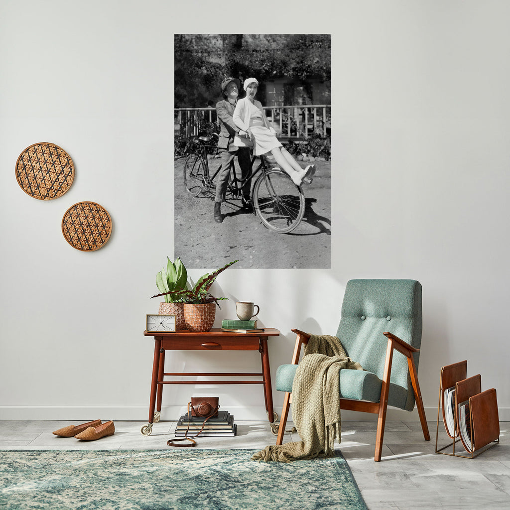 RIDING THROUGH TIME Peel and Stick Vertical Poster